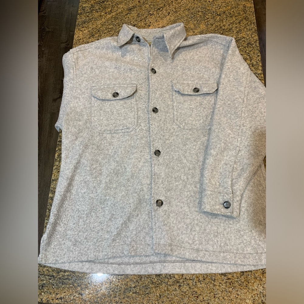 Vintage gray Shacket long sleeve size medium